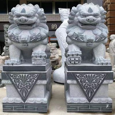 工厂企业青石石雕狮子博鱼网页版