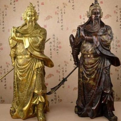 寺庙家居玻璃钢喷漆烤金关公博鱼网页版