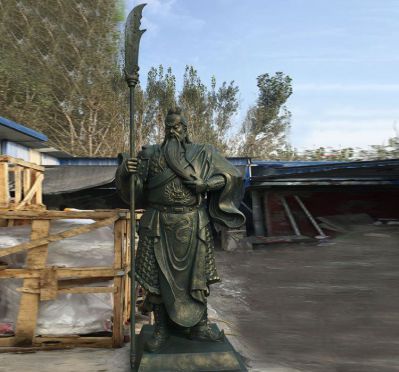 户外景区不锈钢仿铜关公博鱼网页版