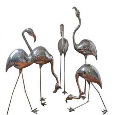 不锈钢户外园林景观动物火烈鸟博鱼网页版