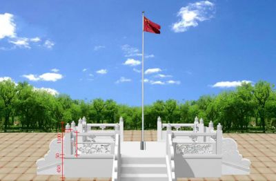 花园汉白玉浮雕升旗台博鱼网页版