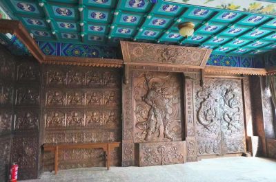 大型寺庙室内佛像浮雕背景墙