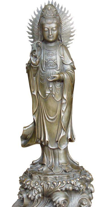 渡海铜雕寺庙大型景观观音博鱼网页版