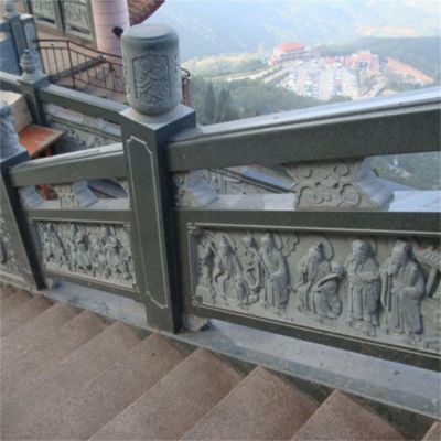 青石石雕园林大型浮雕人物户外围栏