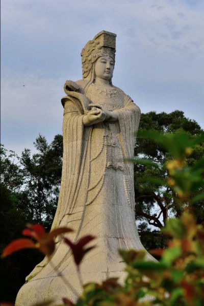 户外大型景观大理石石雕妈祖博鱼网页版