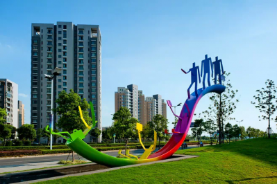 公园大型不锈钢彩绘景观博鱼网页版