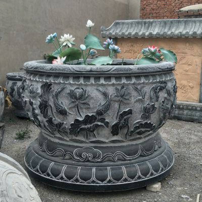 庭院老青石荷花鱼缸博鱼网页版