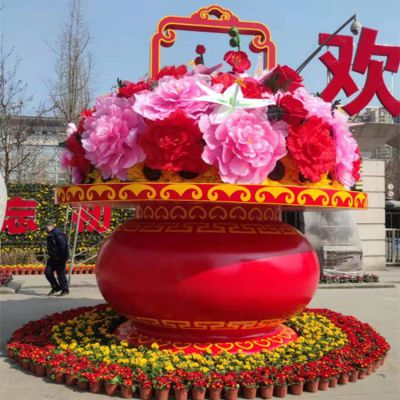 国庆中秋 玻璃钢大花蓝博鱼网页版 仿真瓜果蔬菜篮子 博鱼网页版