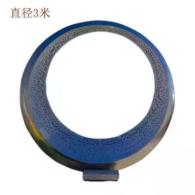几何不锈钢户外园林景观圆环博鱼网页版
