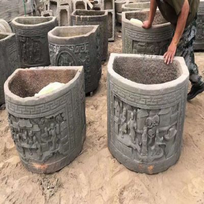 户外庭院大理石石雕仿古缸博鱼网页版