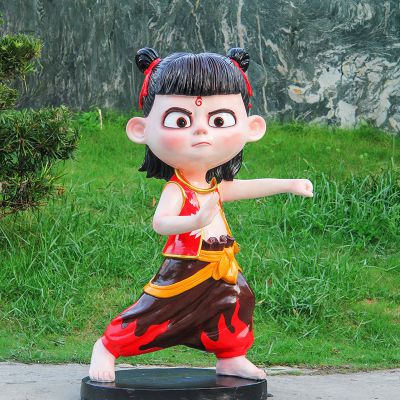 魔童降世卡通公仔花园美陈城市玻璃钢博鱼网页版