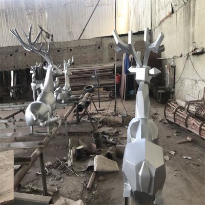 不锈钢户外园林抽象梅花鹿博鱼网页版