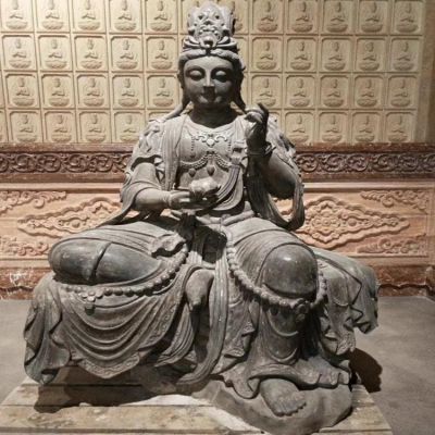 仿古做旧铜雕文殊普贤博鱼网页版