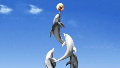 空中跳跃几只不锈钢海豚博鱼网页版