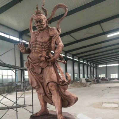 玻璃钢仿铜四大天王神像寺庙摆件