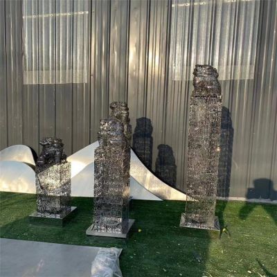 不锈钢室内创意景观拴马桩博鱼网页版