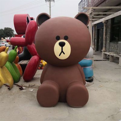 商场门口大型玻璃钢维尼熊博鱼网页版