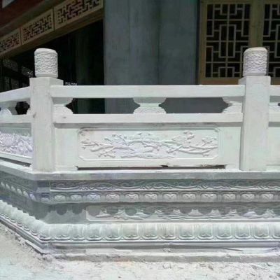 中式仿古石雕汉白玉栏板景点寺庙台阶防护围栏
