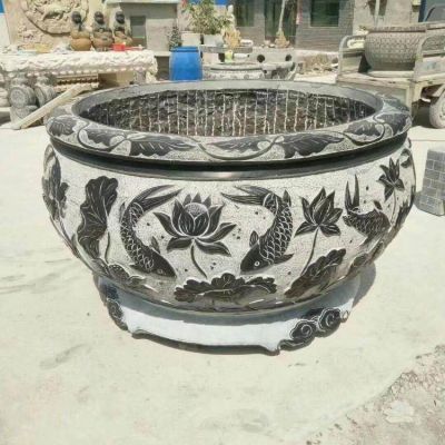 仿古做旧浮雕大理石石雕户外园林景观摆件