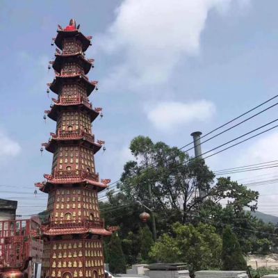 寺庙摆放铸铁万佛宝塔博鱼网页版