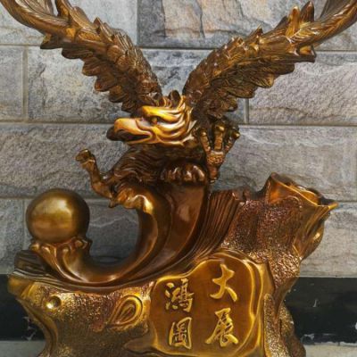 商场摆件大展宏图铜雕老鹰博鱼网页版