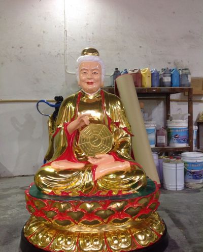 不锈钢喷金烤漆大型寺庙景观太极老母博鱼网页版