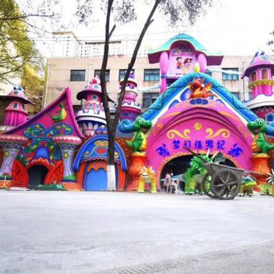 幼儿园户外装饰大型玻璃钢卡通城堡门头博鱼网页版