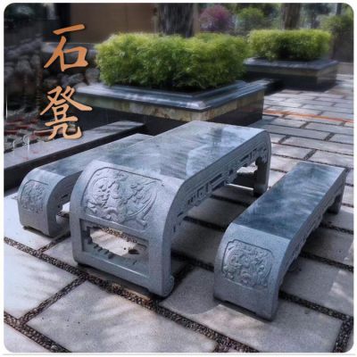 大理石花岗岩雕刻仿古石凳中式园林博鱼网页版摆件