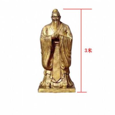 玻璃钢仿铜户外园林景观古代名人孔子博鱼网页版