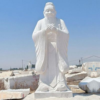 汉白玉石雕古代人物户外企业大型博鱼网页版摆件