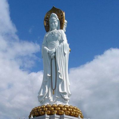 大型景区景点三面石雕观音菩萨博鱼网页版