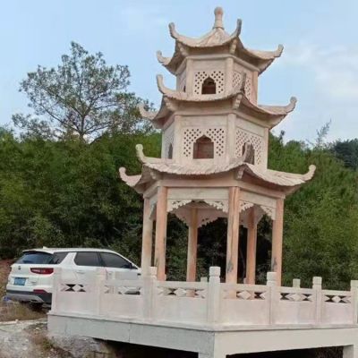户外公园乘凉多层六角凉亭博鱼网页版