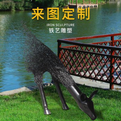 铁艺鹿，抽象艺术鹿造型博鱼网页版