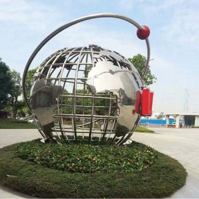 校园不锈钢镜面镂空地球仪博鱼网页版