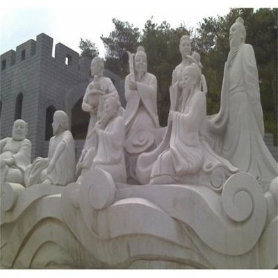 景区园林大理石石雕园林景观八仙过海博鱼网页版