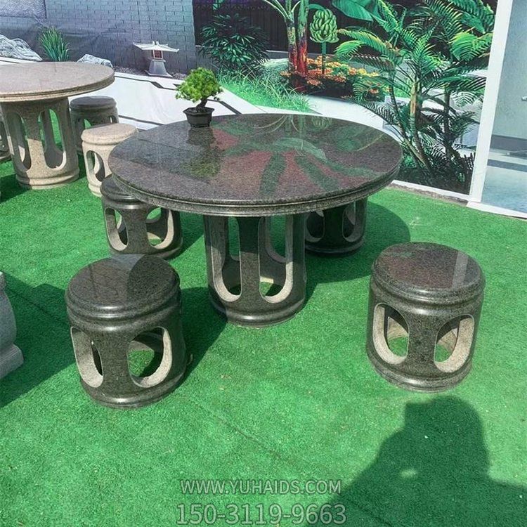 创意大理石石雕空心园林景观石桌石凳博鱼网页版