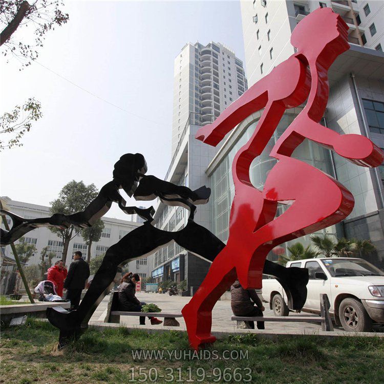 校园体育场所不锈钢抽象运动人物景观博鱼网页版