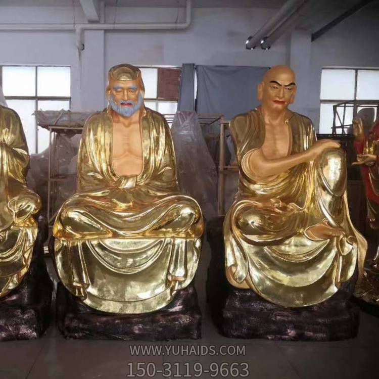 景区寺庙大型铜雕十八罗汉博鱼网页版