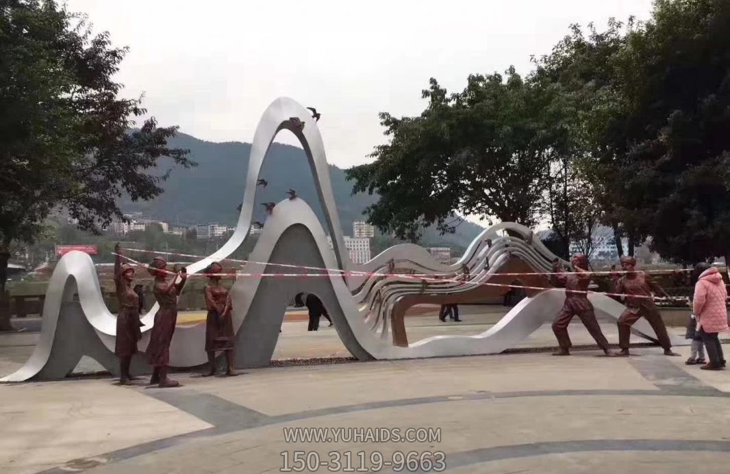 广场景区摆放假山不锈钢景观博鱼网页版