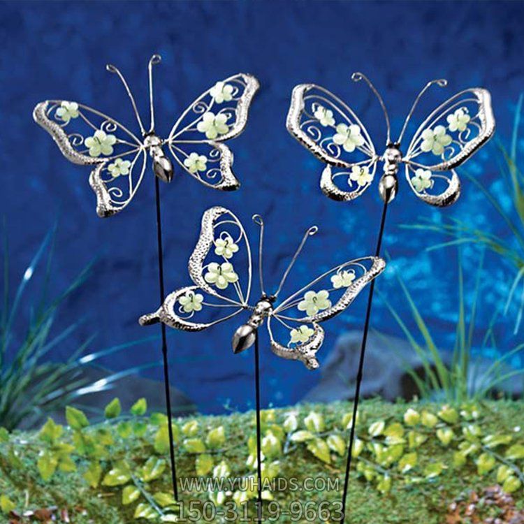 不锈钢创意花朵户外摆件蝴蝶博鱼网页版
