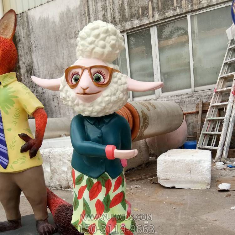 游乐园影视人物模型 电影动物城狐狸尼克玻璃钢博鱼网页版