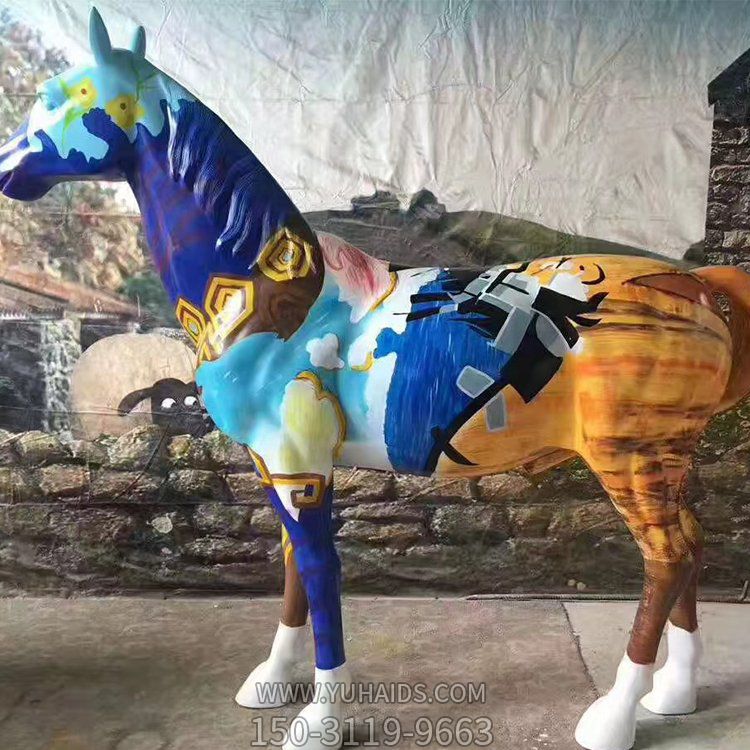 景观动物摆件 户外大型仿真马博鱼网页版