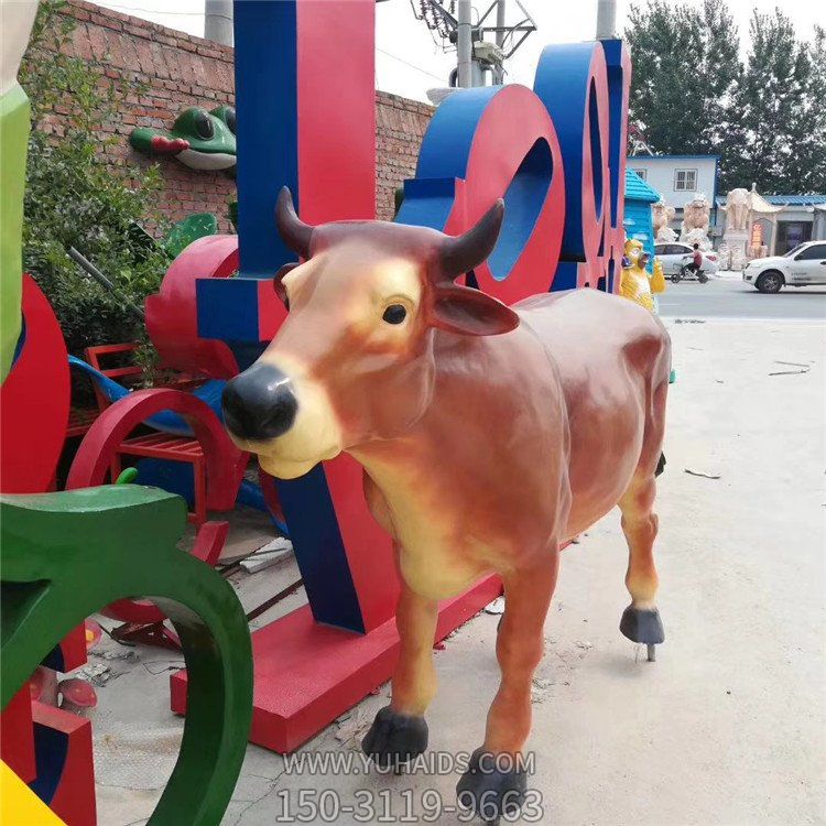 玻璃钢仿真户外园林景观黄牛博鱼网页版