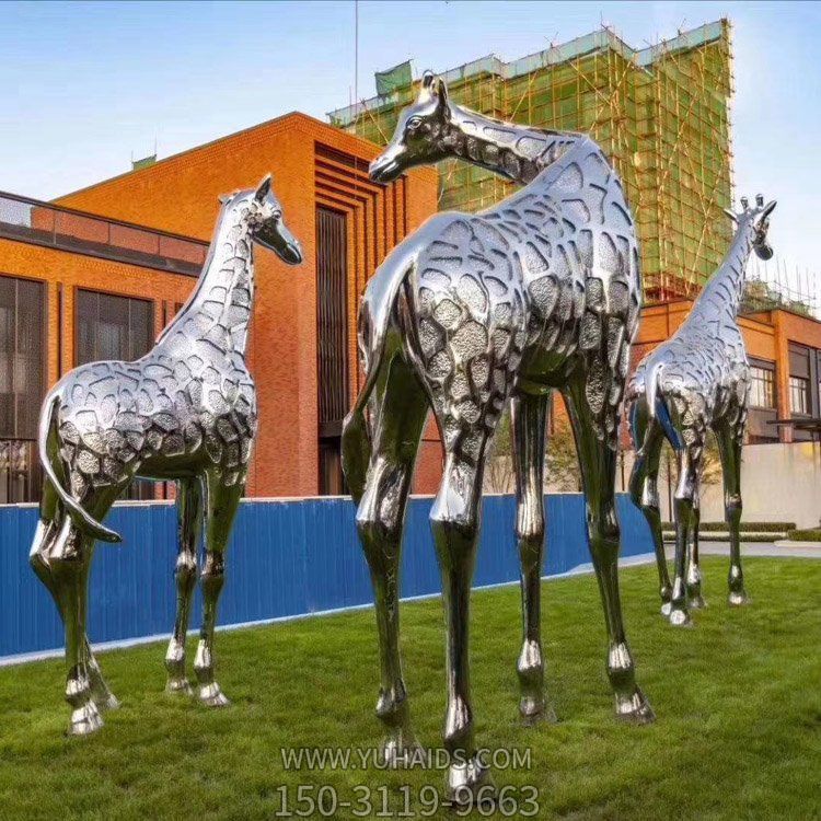 大型不锈钢户外园林大型动物长颈鹿博鱼网页版