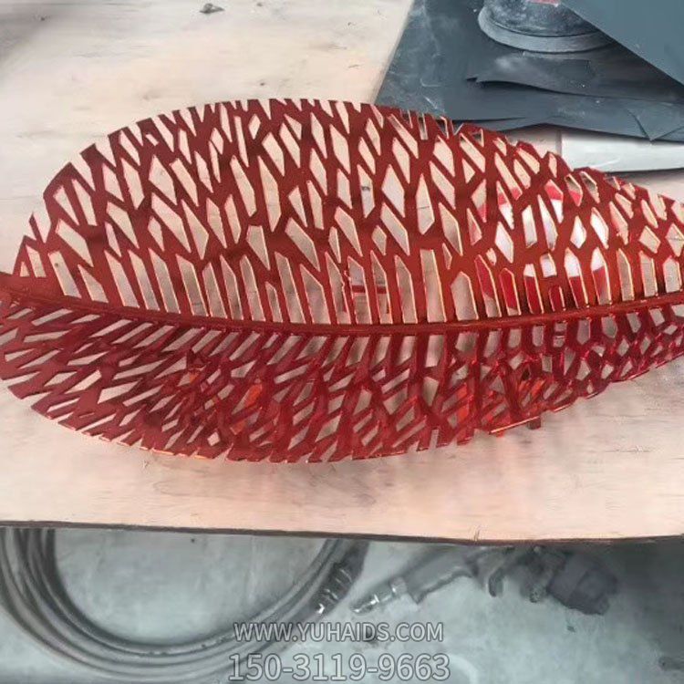 小区喷泉装饰不锈钢镂空树叶景观博鱼网页版