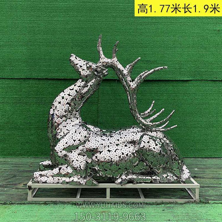 不锈钢梅花鹿，镜面镂花鹿博鱼网页版