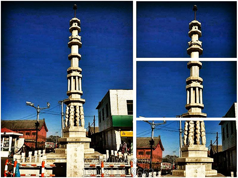 佛家寺庙门口摆放石经幢博鱼网页版