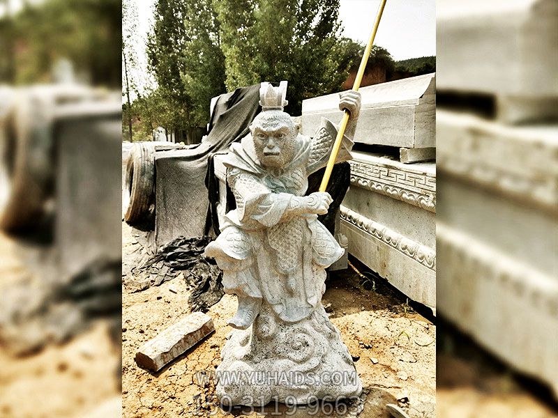 城市花园摆放大理石齐天大圣孙悟空雕像博鱼网页版