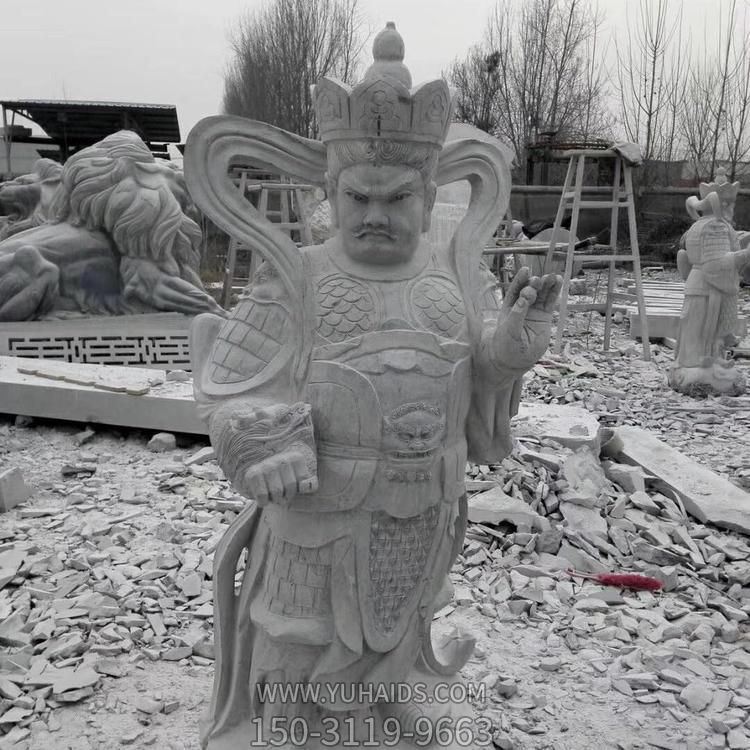 寺庙摆放青石雕刻古代神话人物四大天王雕像博鱼网页版