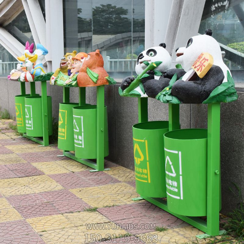 游乐场摆放卡通玻璃钢垃圾桶博鱼网页版